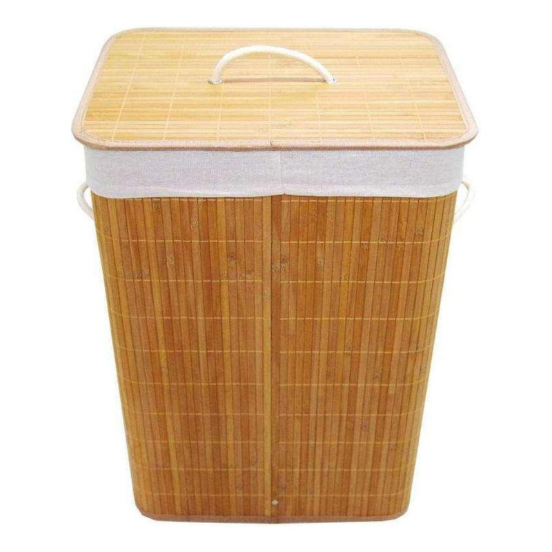 Cesto Ropa Rectangular Bambú