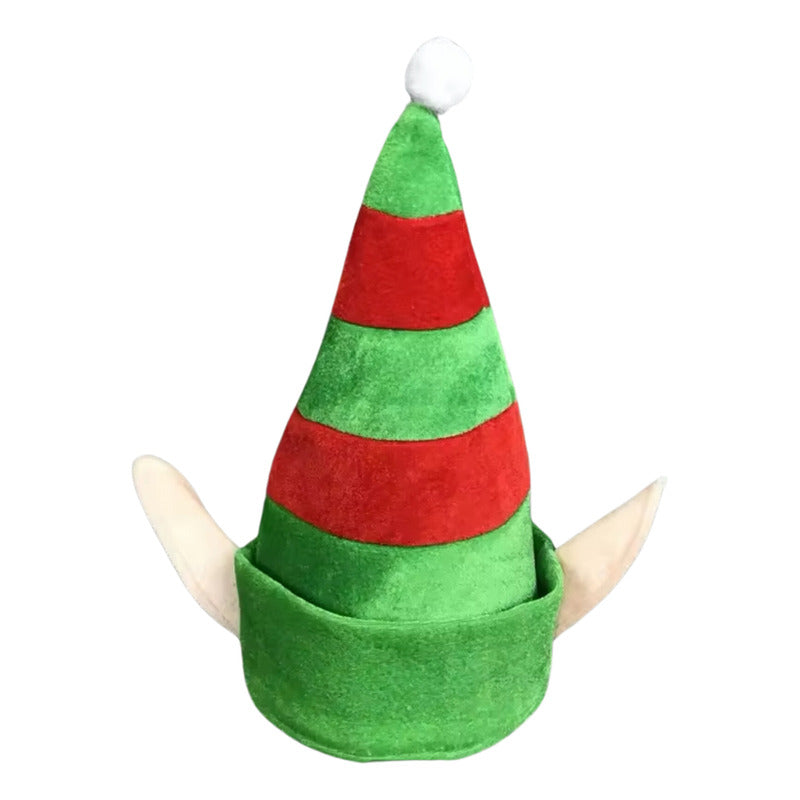 Gorro Elfo Con Orejas-cascabel Navideño