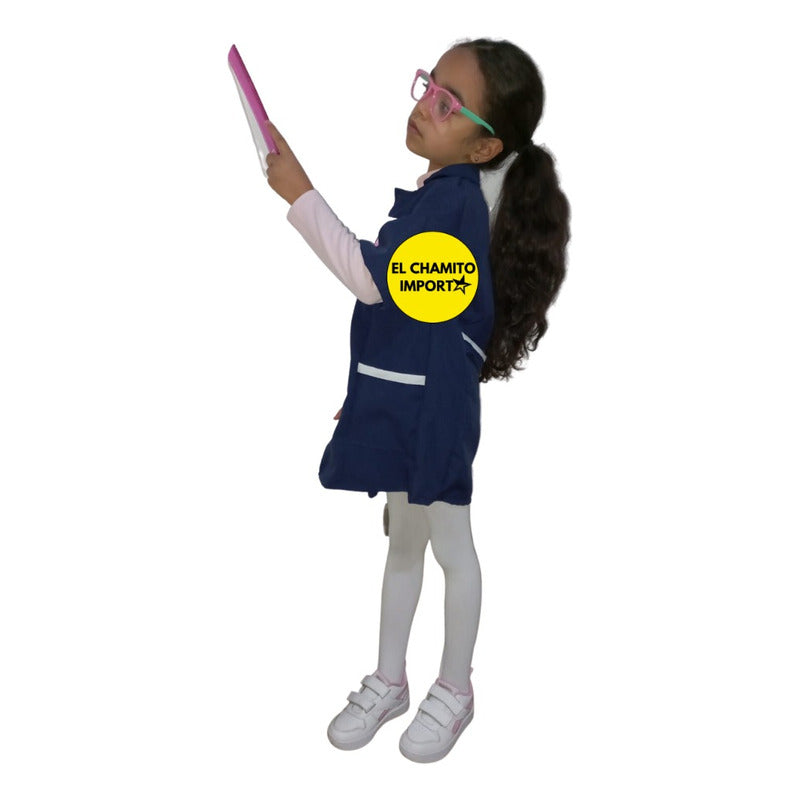 Disfraz De Párvula Delantal + Lentes Para Niños