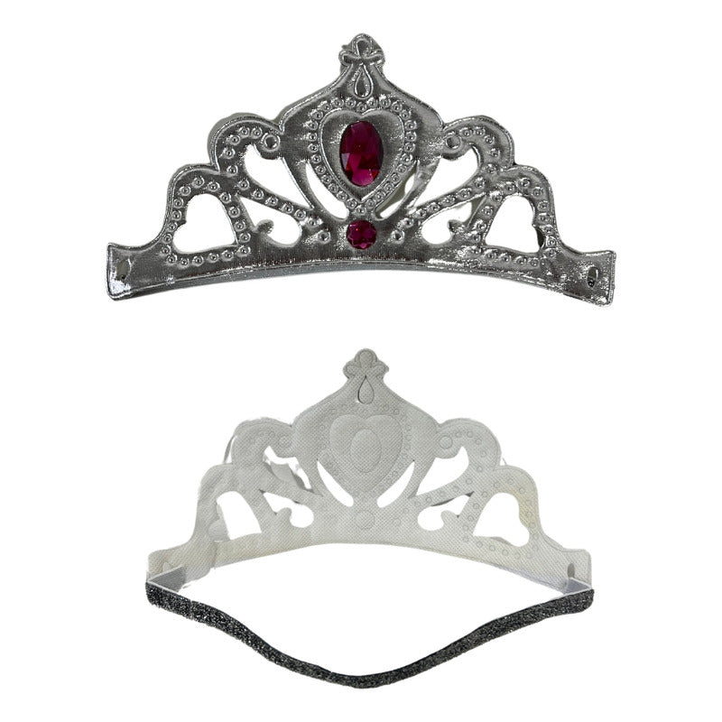 Corona De Reina / Princesa Accesorio Para Disfraz Cosplay Plateada