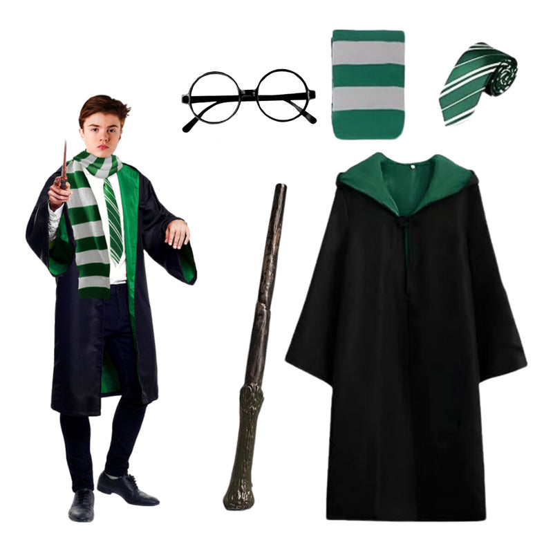 Capa Corbata Bufanda Varita De Harry Potter Disfraz Cosplay Adulto