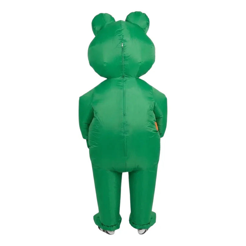 Disfraz Inflabe De Sapo-rana Para Adulto Verde Adulto 160-190cm