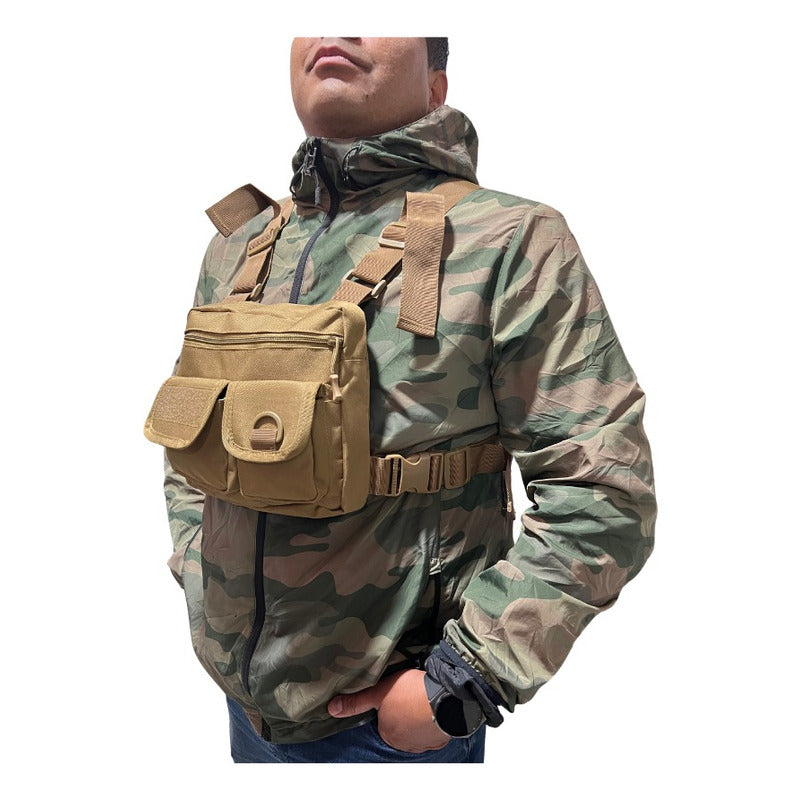 Chaleco Bolso Pecho Porta Radio Tactico Hip Hop Multiuso Cl1
