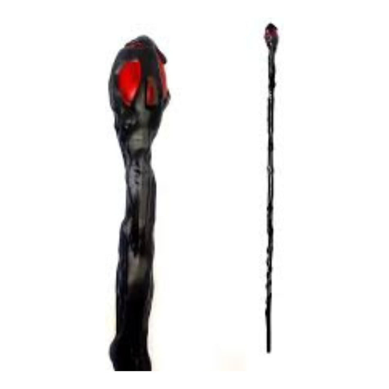 Baston Baculo Accesorio Disfraz Mago Hechicero Halloween Negro Standar