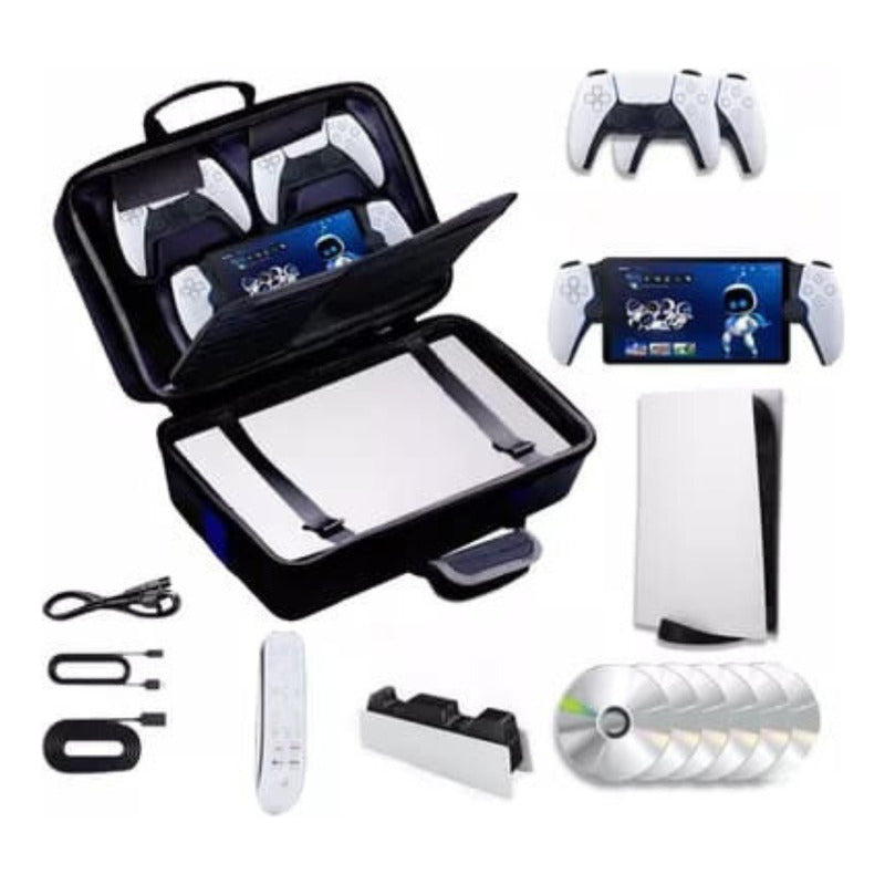 Bolso Rigido Protector Consola Playstation 5 Slim Negro