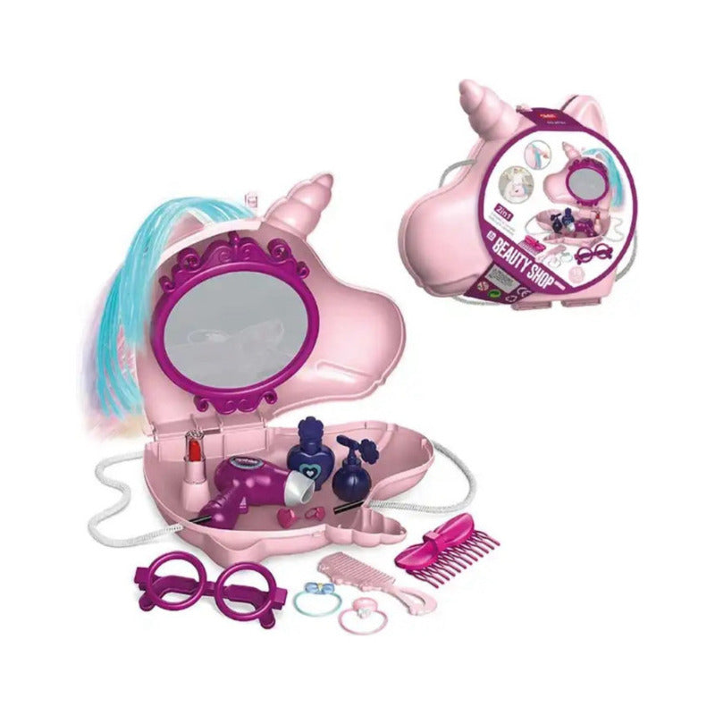 Juguete Cartera 2 En 1 Unicornio Heladeria /peluqueria