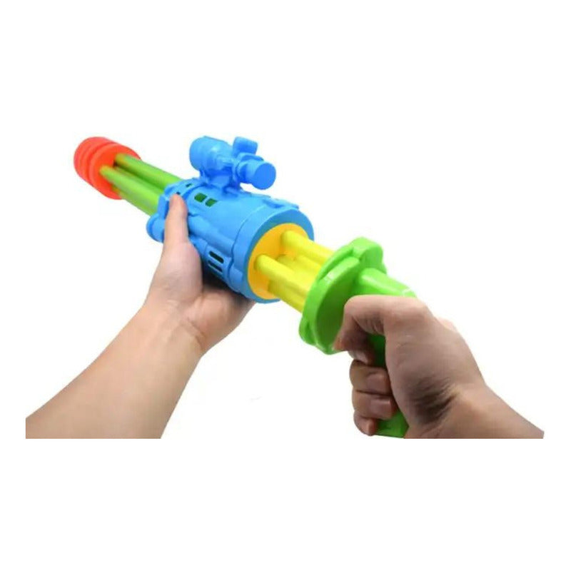 Pistola De Agua Juguete Para Niños 5 Cañones Multicolor