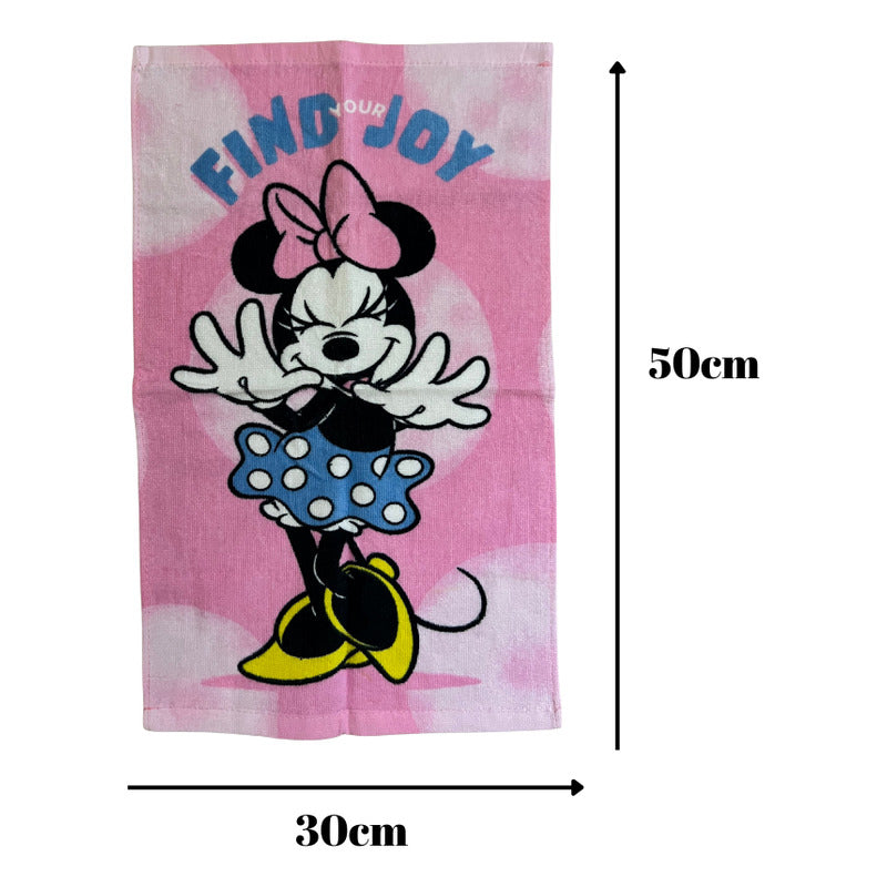 Bolsa De Genero Para Niños Párvulo + Toalla De Mano Algodon Rosa Minnie