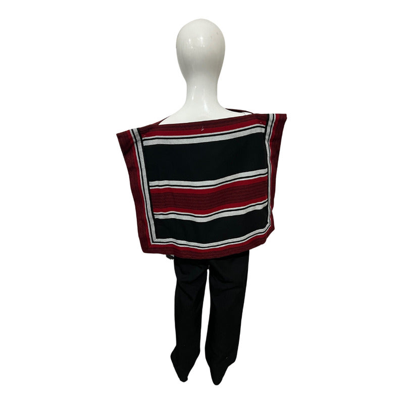 Manta Poncho Niño Huaso Cueca Fiestas Patrias