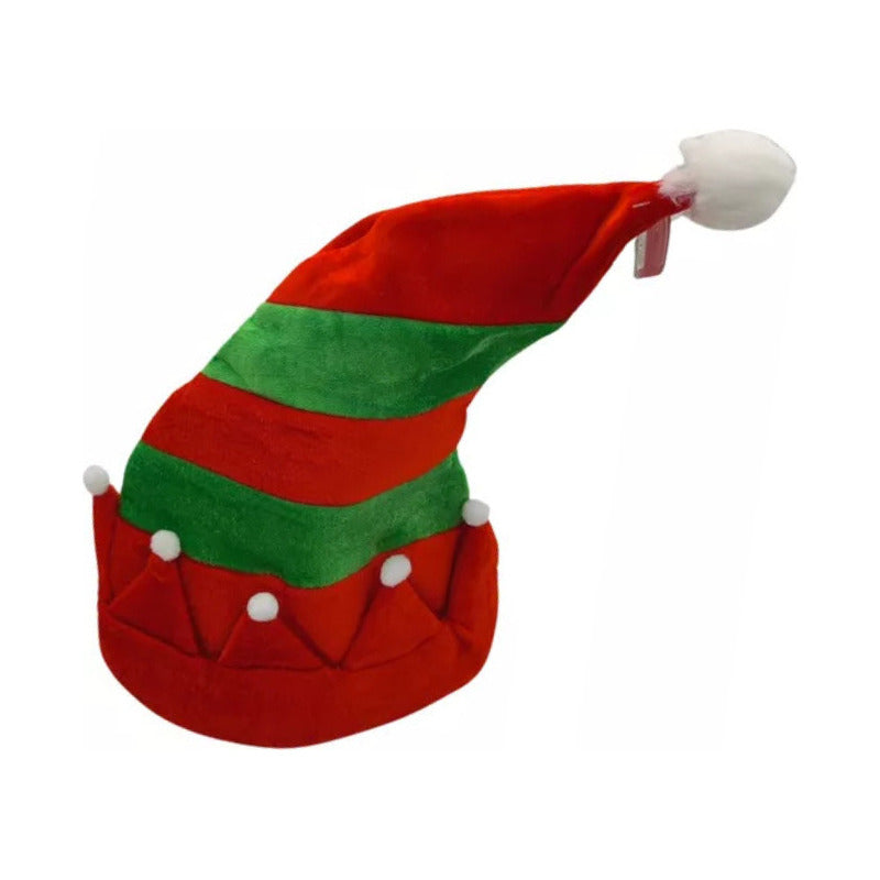 Gorro Duende Espuma-pompones Verde