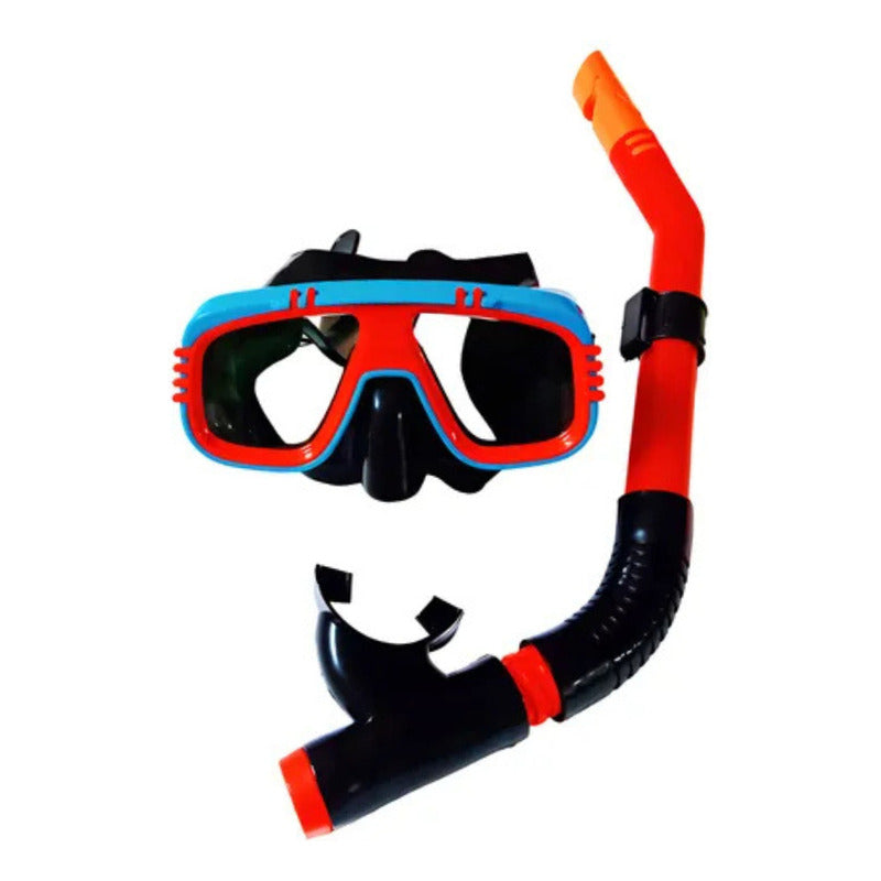 Gafas Buceo Visores De Snorkel Mascara Anti Niebla Rojo