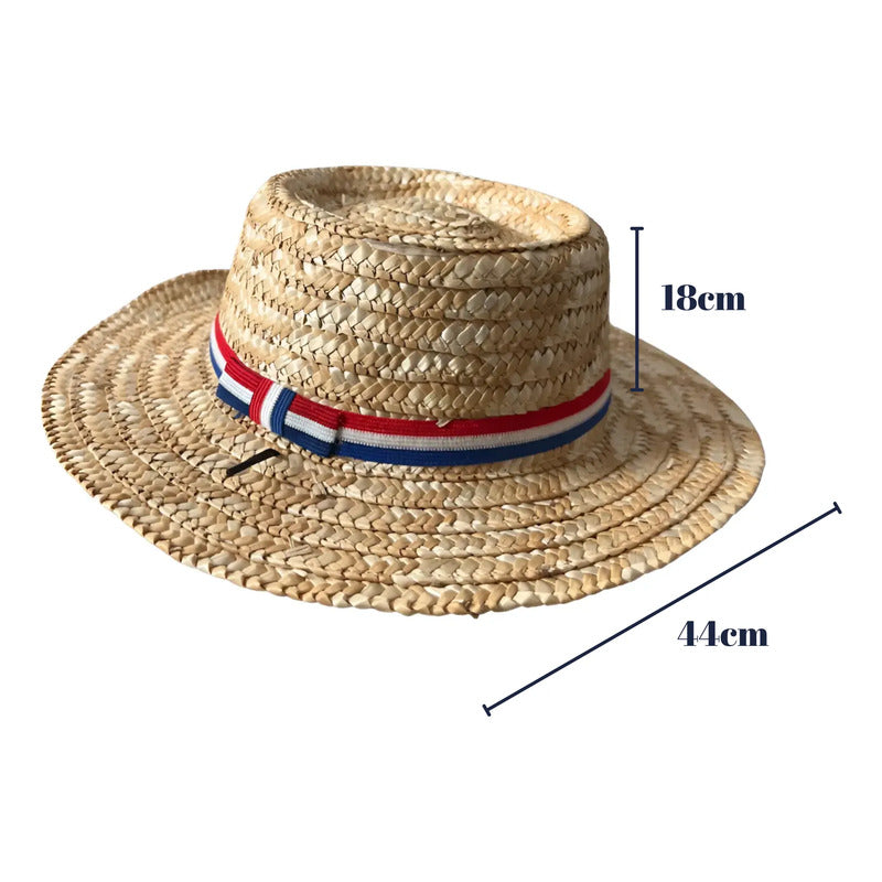 Sombrero Chupalla Premium Huaso Campesino Fiestas Patrias Beige Un Lisa