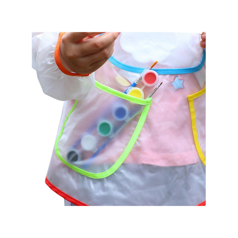 Delantal Escolar Impermeable Mandil De Arte / Cocina Niños