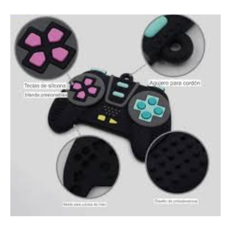 Mordedor Sensorial Silicona Control Joysticks Bebés