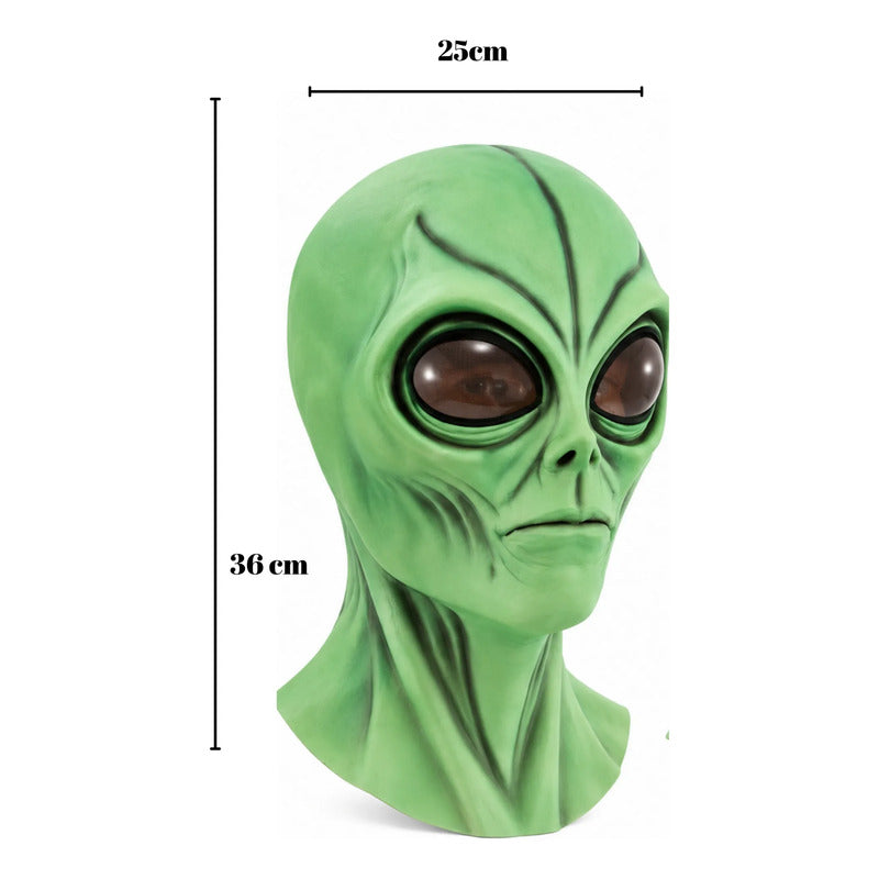 Máscara Látex Alien Verde Para Cosplay Verde Alien Latex