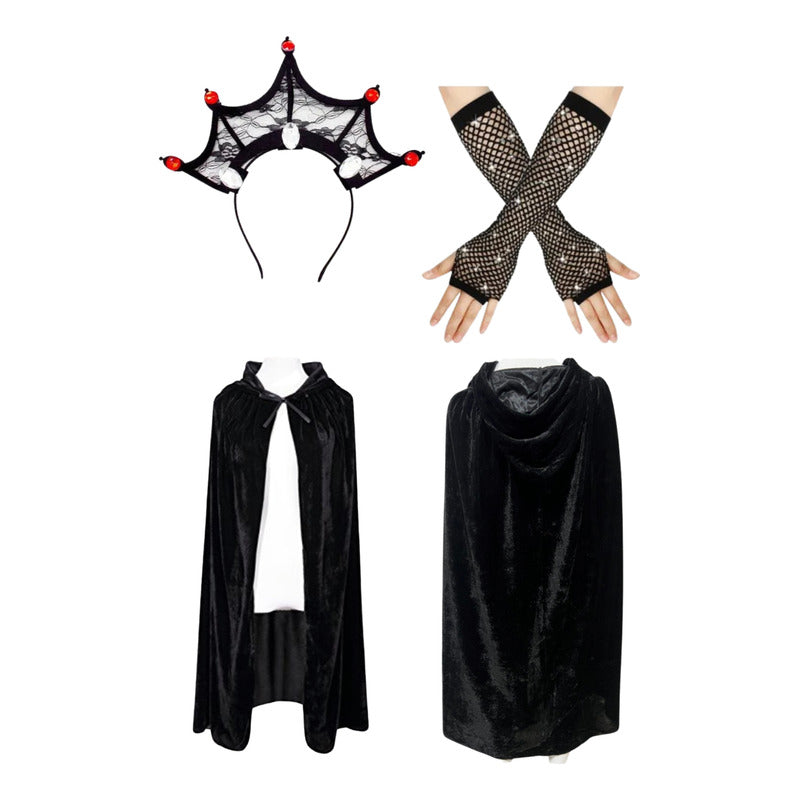 Princesa Gotica Mujer Cosplay Negro Standar 140cm