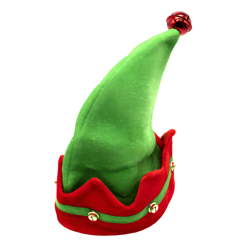 Gorro Espuma Elfo Cascabel Navidad Color Verde