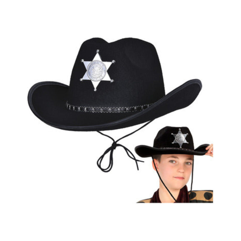 Sombrero De Sheriff Cowboy Vaquero Accesorio Disfraz