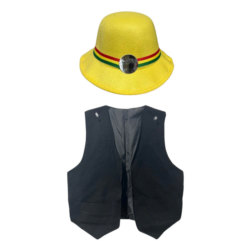 Nortino Vestimenta Para Niño Chaleco + Sombrero