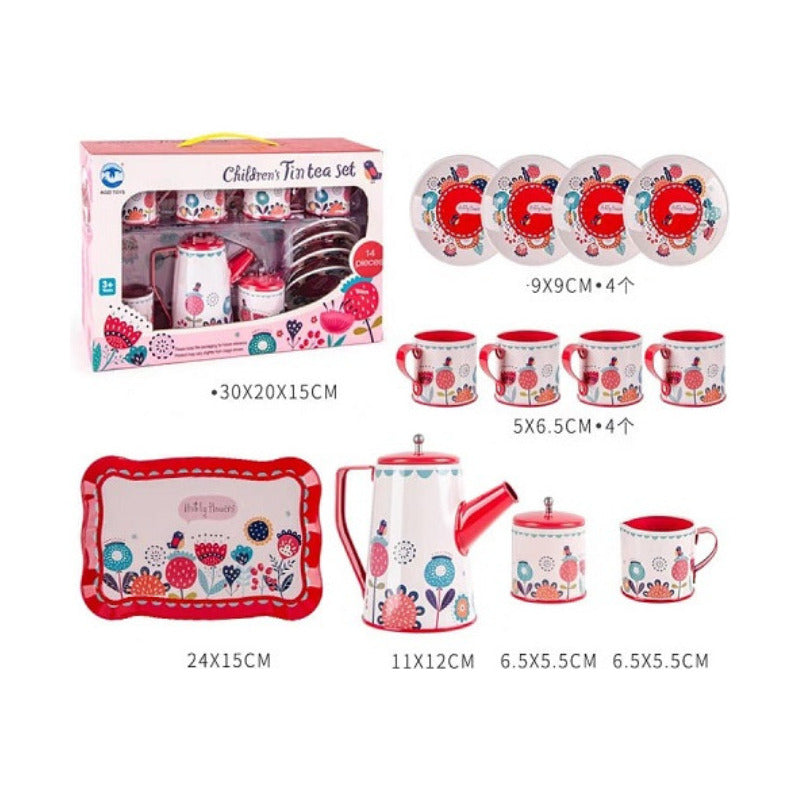 Set Juego Tazas De Té / Cafe Con Tetera Juguete Didáctico