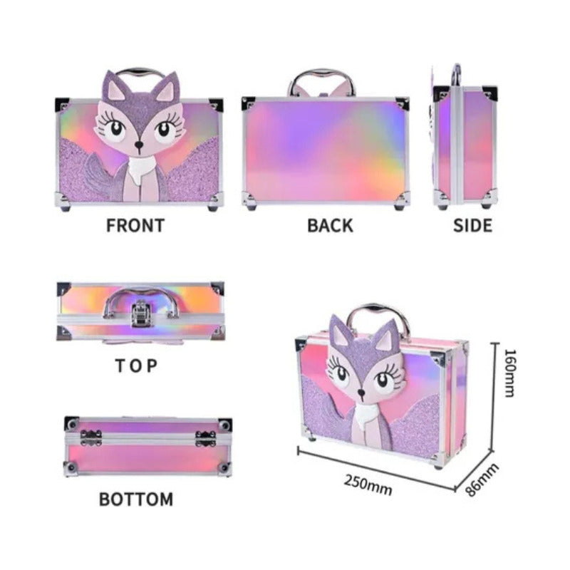 Maleta Maquillaje Infantil Para Niñas Diseño Zorrita Violeta