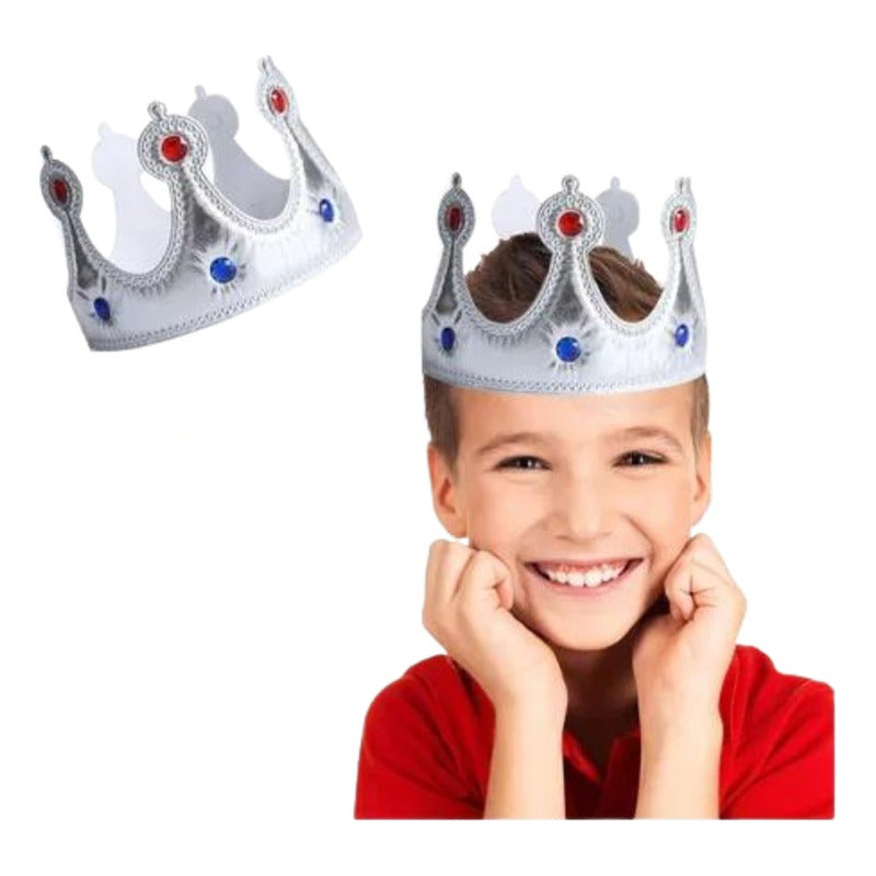 Set De Rey Corona + Cetro Disfraz Cosplay Niños