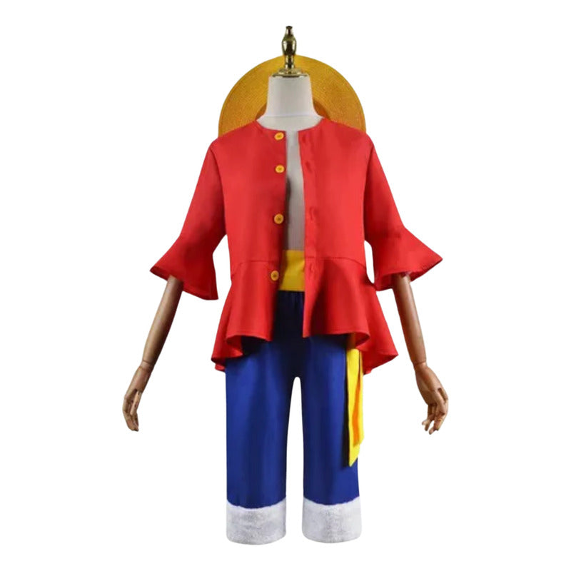 Disfraz De Otaku Halloween Disfraz Cosplay Adulto Anime Monkey De Luffy 10-12 Años