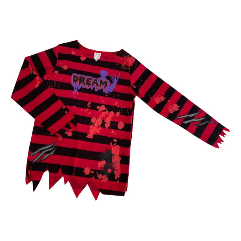 Disfraz Freddy Krueger Cosplay Halloween Adulto Rojo-negro L