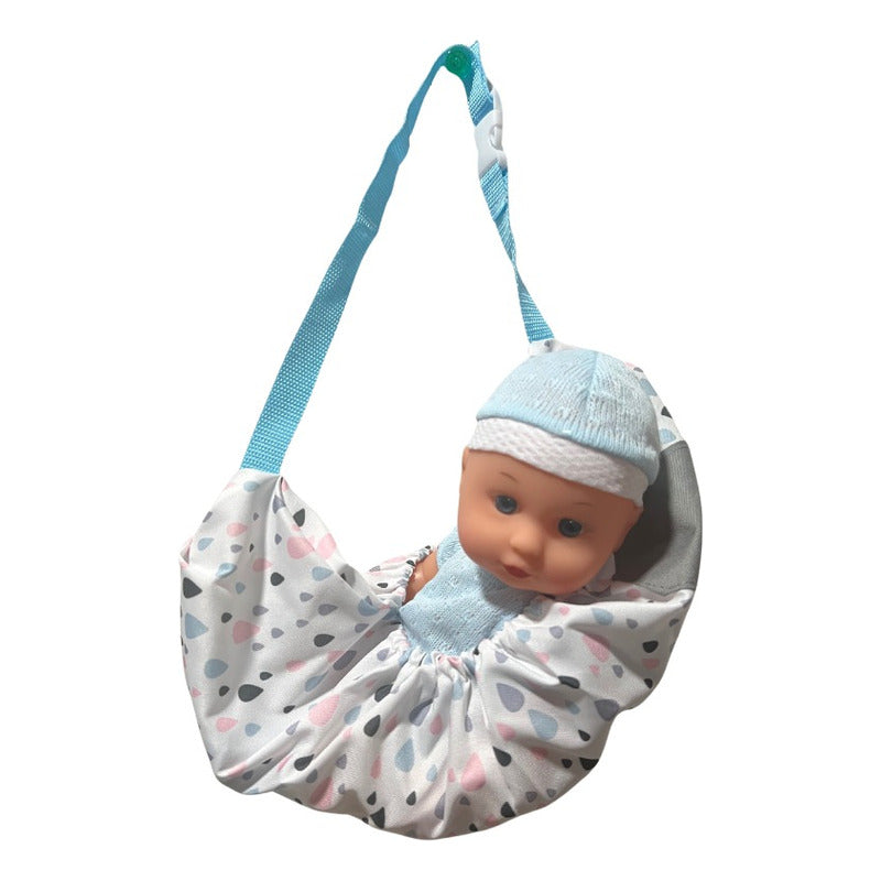 Muñeca Bebe Con Porta Muñecas + Accesorios Juguete Niñas