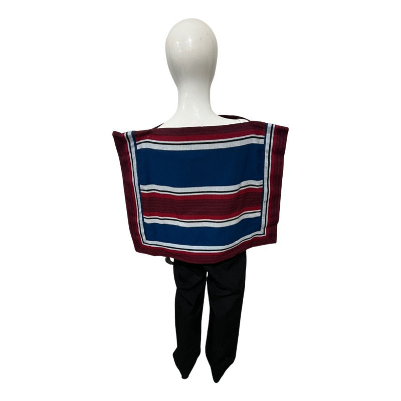 Manta Poncho Niño Huaso Cueca Fiestas Patrias