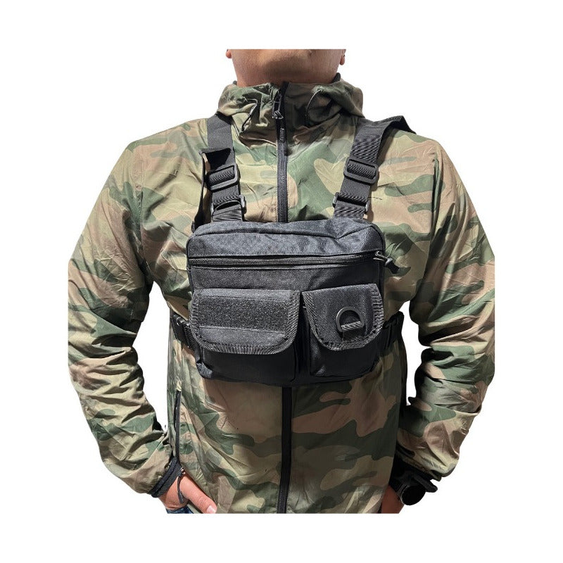 Chaleco Bolso Pecho Porta Radio Tactico Hip Hop Multiuso Cl1