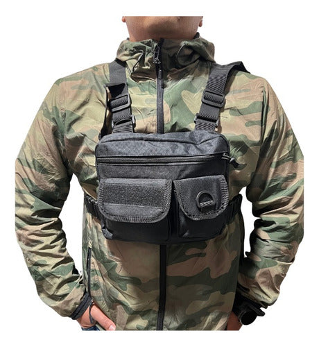 Chaleco Bolso Pecho Porta Radio Tactico Hip Hop Multiuso Cl1