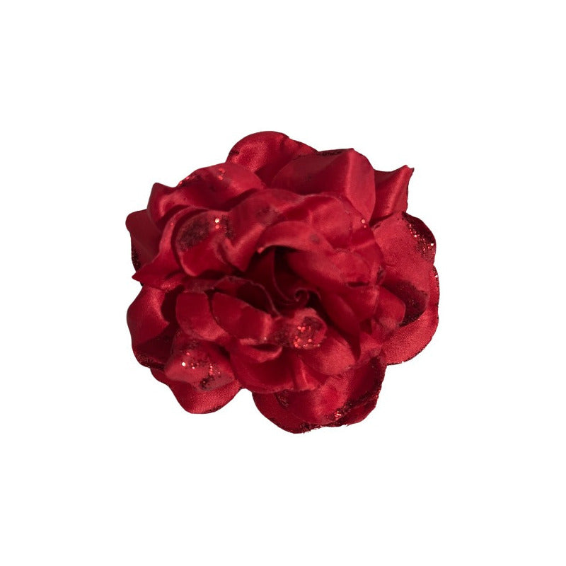 Set X2 Pinches De Flor Rosa Para Peinado Cabello Baile Huasa