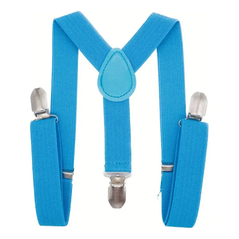 Suspensores De Niño Variedad De Colores Tirantes Para Niño Celeste Lisa