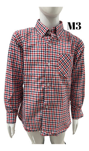 Camisa Cuadrille Trajes Tipicos Fiestas Patrias Niño-juvenil