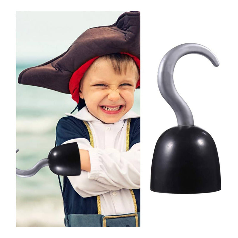 Garfio De Pirata Para Niños Halloween Cosplay Negro Standar