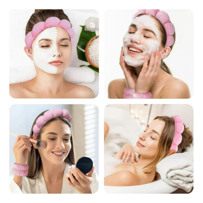 Pack 3 Cintillo Spa Maquillaje / Skincare Variado Surtido