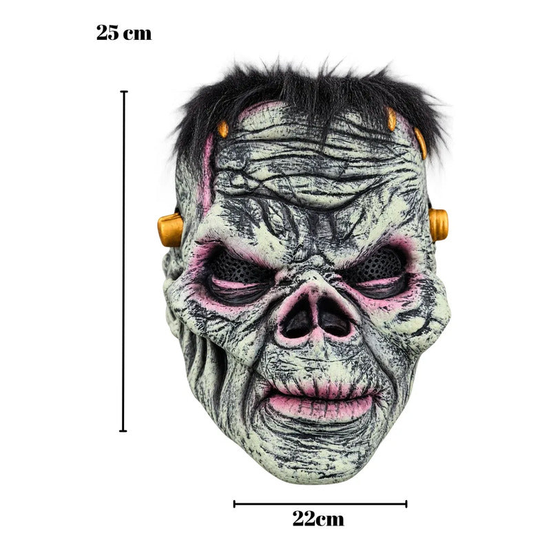 Máscara De Látex Frankenstein Para Cosplay Negro Frankenstein
