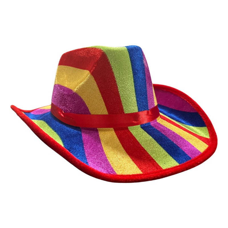 Sombrero Vaquero Arcoiris Multicolor Arcoíris
