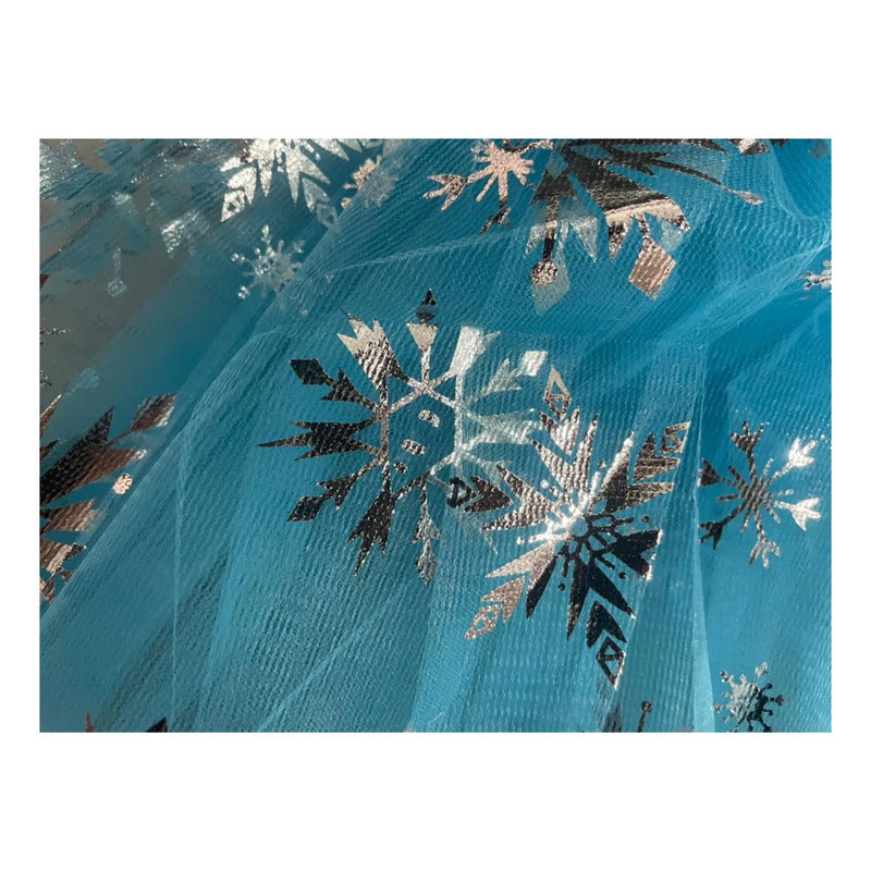 Tutu Frozen Falda Brillo Estrella Hielo Niñas Azul Estrellas 3-8 Años