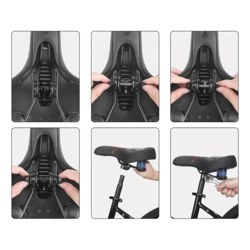 Sillín Asiento Bicicleta Acolchado Extra Ancho