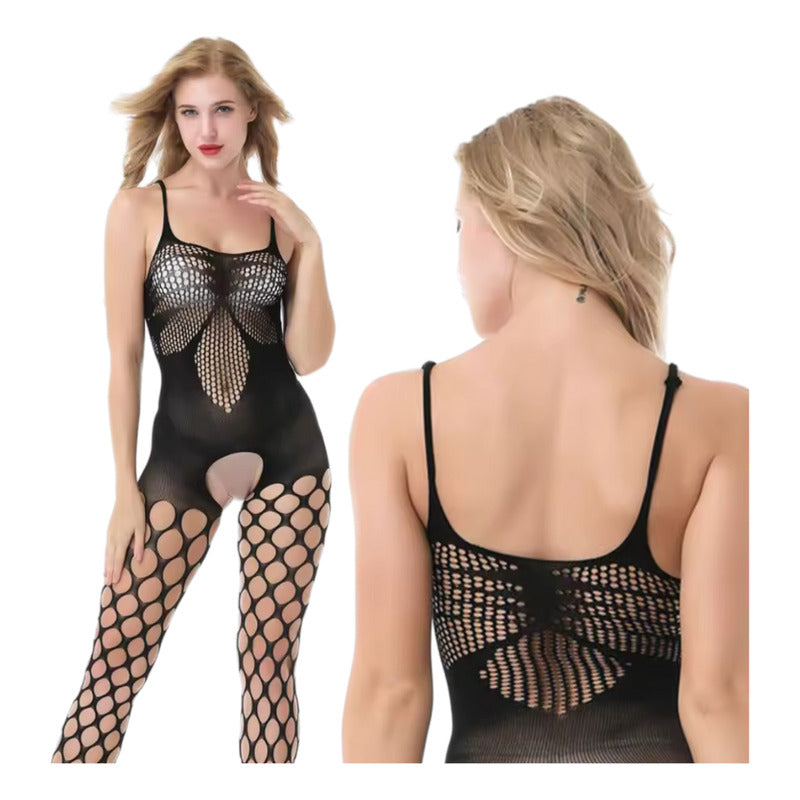 Body Sexy Enterito Mujer Negro Lisa Unica No.7014