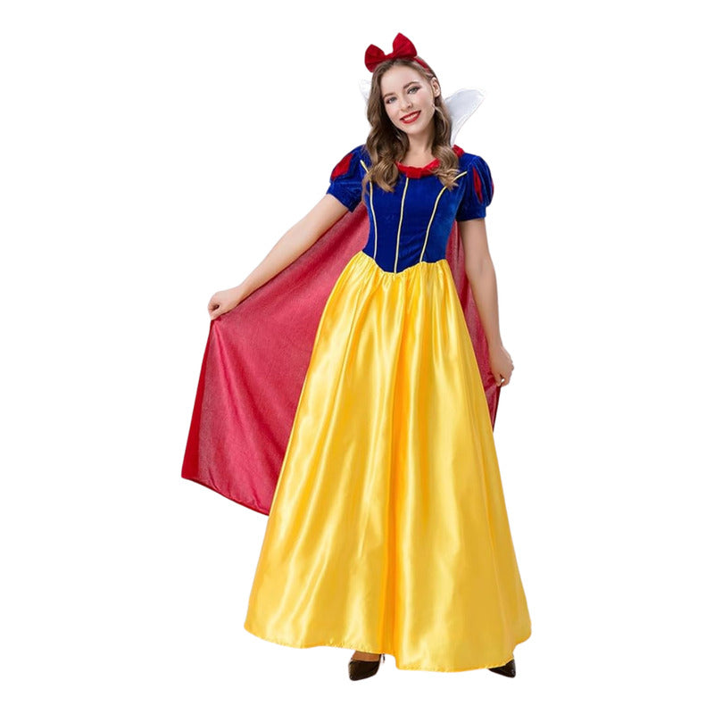 Disfraz Princesa Blancanieves Mujer Cosplay Azul-amarillo L