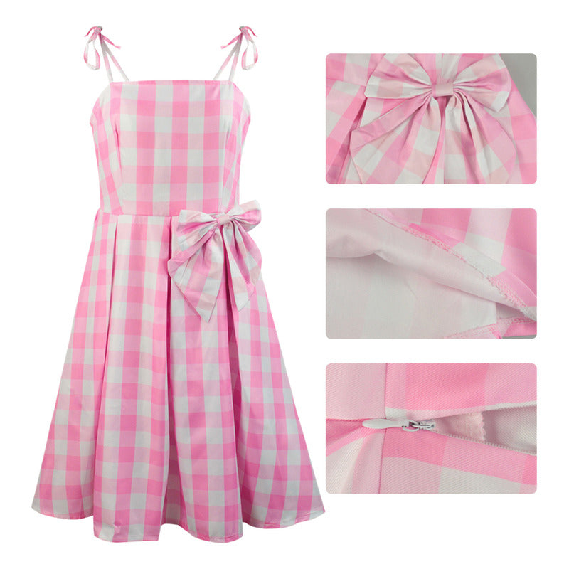 Disfraz Muñeca Vestido Cuadrille Niñas Cuadrille Rosa 7-9