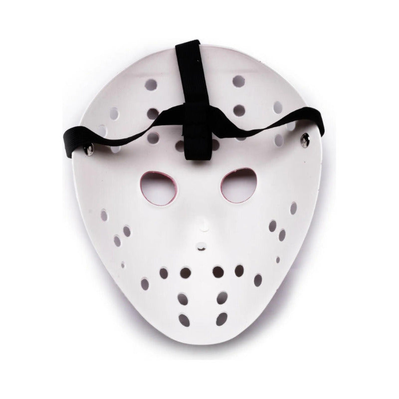 Mascara Jason Vorhees Blanca Sangrienta Blanco Standar Ajustable