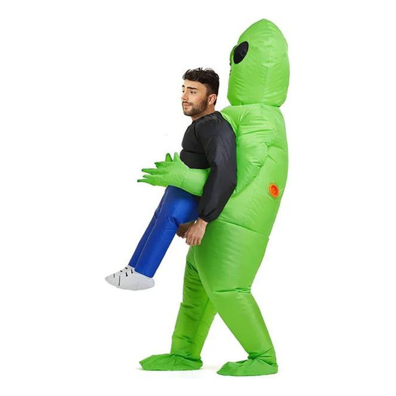 Disfraz Inflable Marciano Para Adulto Verde Lima Unica