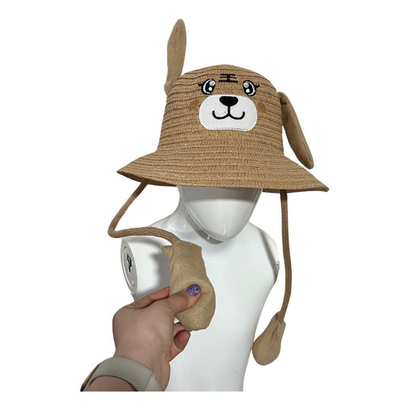 Sombrero Levanta Orejas Verano Con Luz Niñas