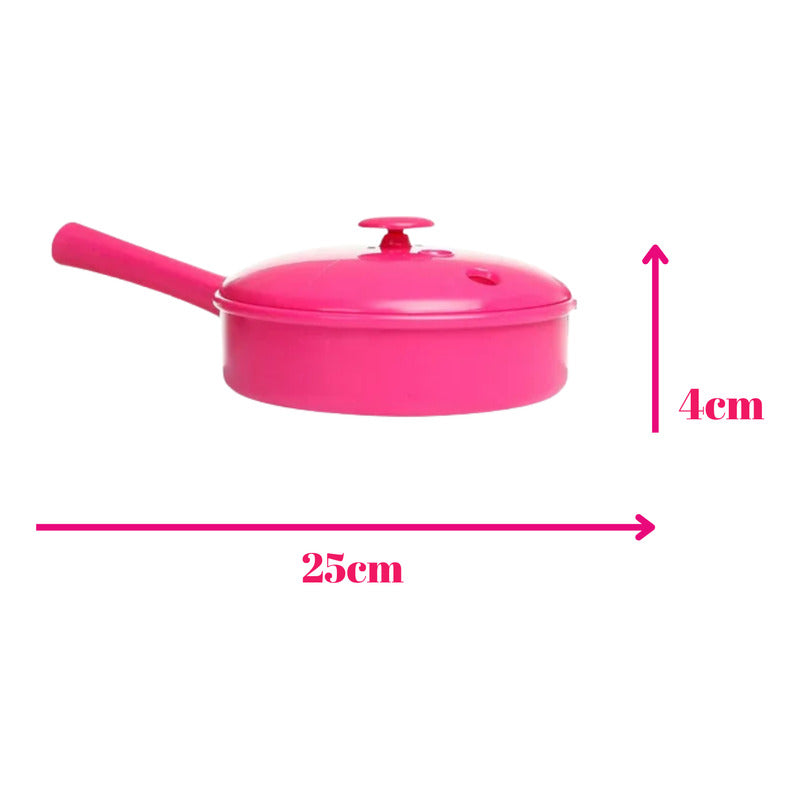 Sarten Con Luz Sonido Y Vapor Juguete De Cocina Para Niñas Fucsia