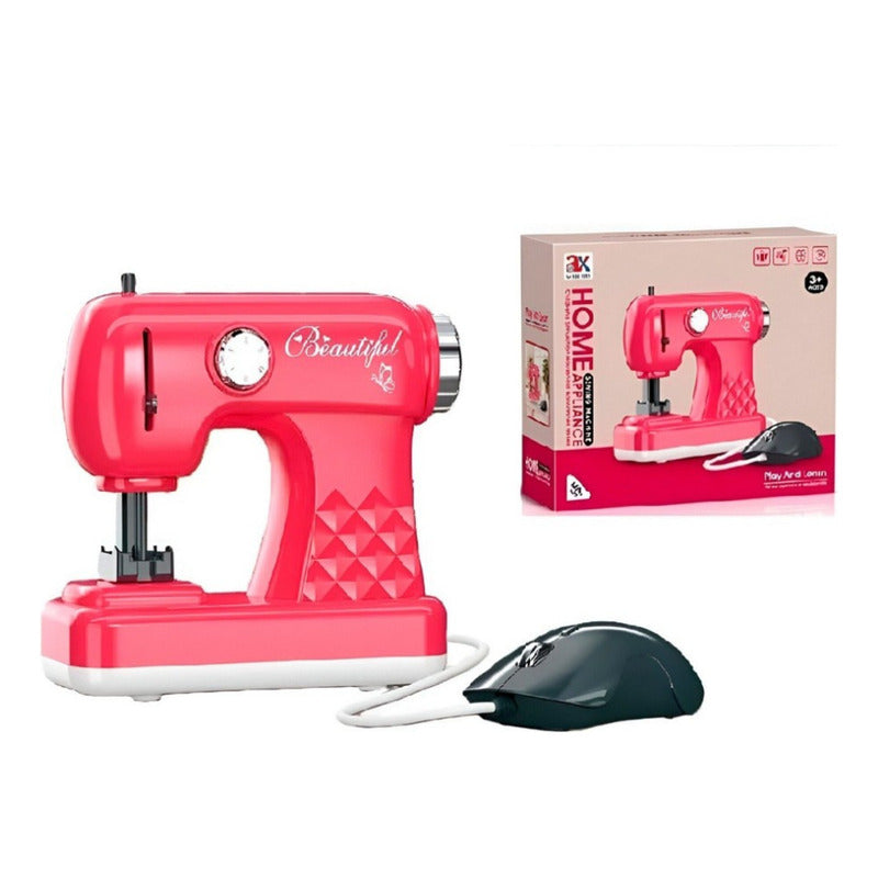Maquina De Coser De Juguete Simulacion Para Niñas Rosa Chicle