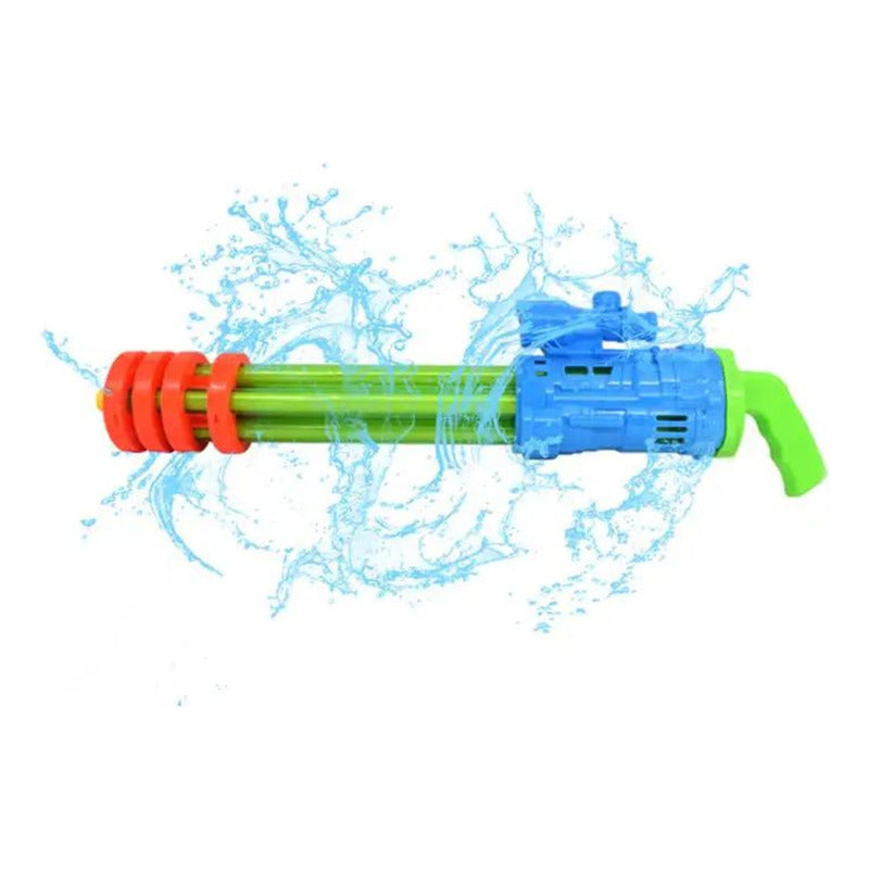 Pistola De Agua Juguete Para Niños 5 Cañones Multicolor